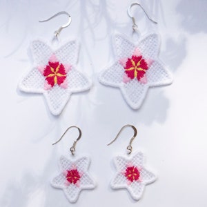 Hoya Bella Lace Earrings, Sustainably Made Floral Beauties, Sterling Silver, TENCEL image 8