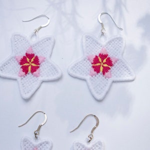 Hoya Bella Lace Earrings, Sustainably Made Floral Beauties, Sterling Silver, TENCEL image 10