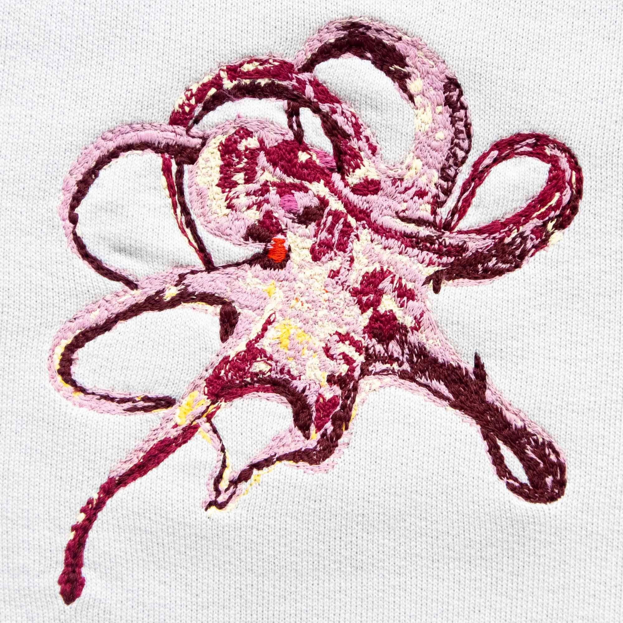 Vibrant Octopus Machine Embroidery Design, Stitched Sea Animal, Marine Drawings, Ocean Life Inspired