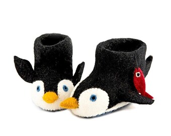 penguin slipper boots