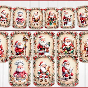 Christmas Banner, Garland, Christmas Bunting, Party Decor, Santa Claus Banner, Two Sizes Available, Laminating Optional