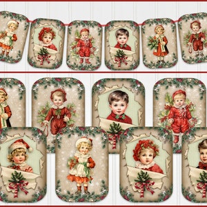 Vintage Style Christmas Banner, Garland, Christmas Bunting, Party Decor, Victorian Style Banner, Two Sizes Available, Laminating Optional