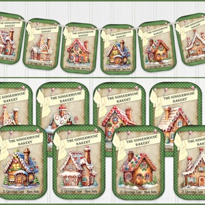 Christmas Banner, Garland, Christmas Bunting, Party Decor, Gingerbread Banner, Two Sizes Available, Laminating Optional