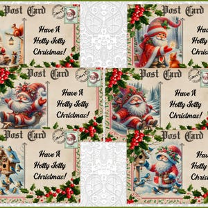 Santa Post Cards, Christmas Post Cards, Note Cards, Greeting Cards