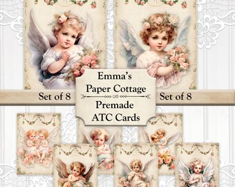 Vintage Style, Christmas, Atc Cards, Tags, Scrapbook Supplies, Junk Journaling, Card Making Supplies, Baby Angels, Card Toppers