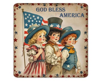 Vintage Style Patriotic Metal Sign, Americana Patriotic Decor, Wreath or Wall Sign
