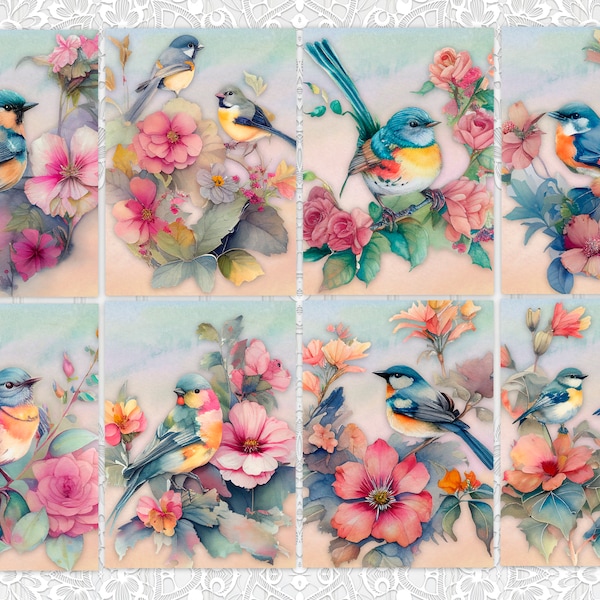 Atc Cards, Tags, Scrapbook Supplies, Junk Journaling, Card Making, Supplies, Birds