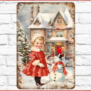 Retro Stye Christmas Sign, Metal Sign, Christmas Decor, Retro Christmas, Holiday Decor, Indoor or Outdoor Sign.