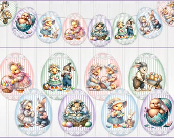 Easter Banner, Garland, Easter Bunting, Party Decor, Easter Eggs