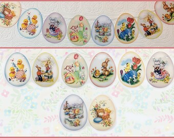 Vintage Style, Easter Banner, Garland, Easter Bunting, Party Decor, Easter Egg