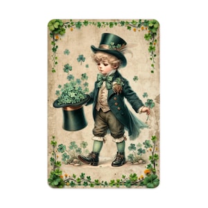 Vintage Style Saint Patrick's Day Metal Sign, St. Paddy's Decor, Wall or Wreath Sign