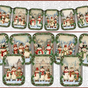 Christmas Banner, Garland, Christmas Bunting, Party Decor, Snowman Banner, Two Sizes Available, Laminating Optional