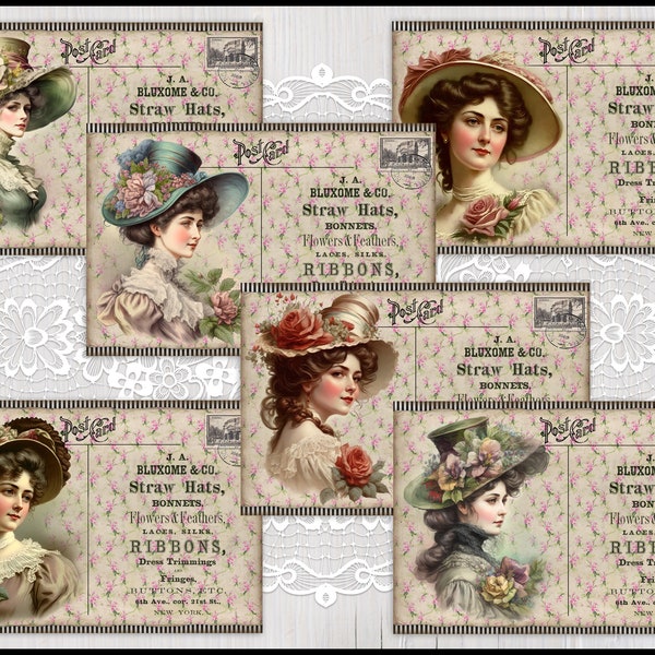 Vintage Style, Shabby Chic, All Occasion, Post Cards, Note Cards, Greeting Cards