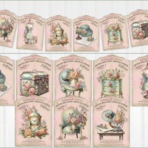 Vintage AD Style, Shabby Chic Banner, Banner, Garland, Vintage Style Bunting