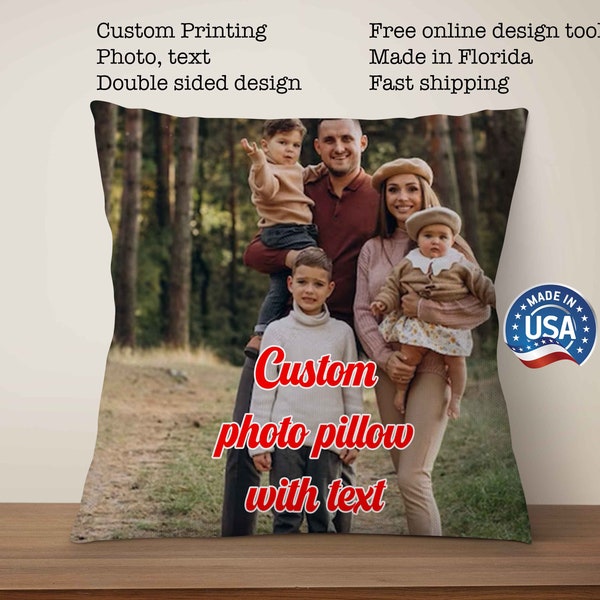 Custom Pillow Cover | free Double-Sided printed  | Personalization