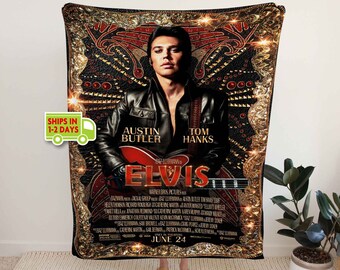 Elvis Movie Poster Blanket | Cosy fleece or sherpa 30x40, 50x60, 60x80