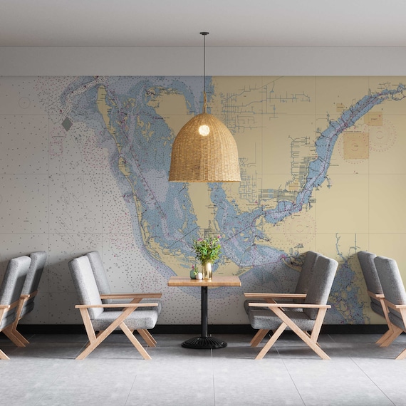 Nautical Chart Wallpaper Decorate Your Walls With - Etsy Nautical Chart Wallpaper Decorate Your Walls With - Etsy