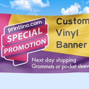 for upgrading to a larger size only 6 or 8 ft size Upgrade vinyl banner to 4