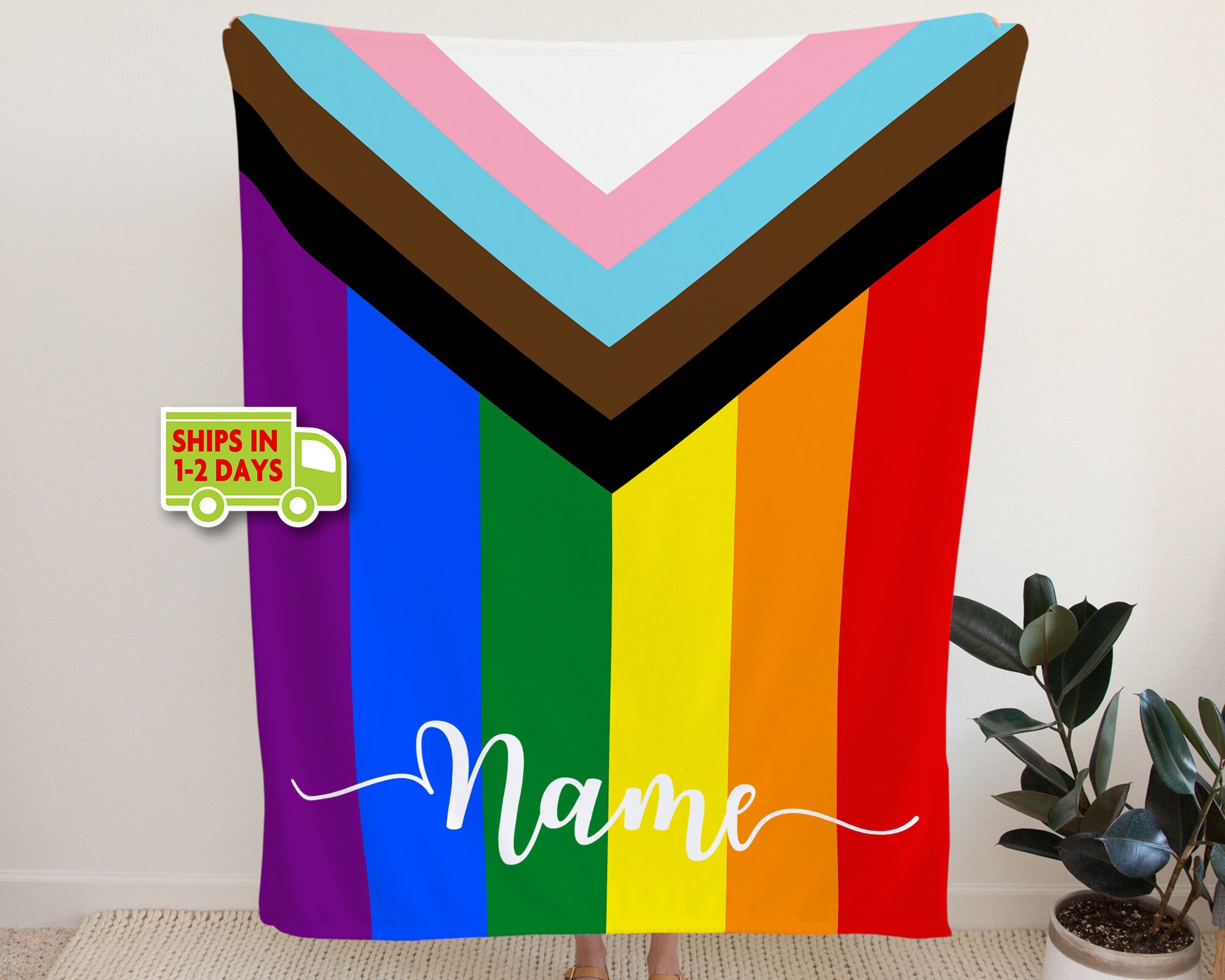 Rainbow Pride Blanket Rainbow Flag Blanket Pride Flag - Etsy