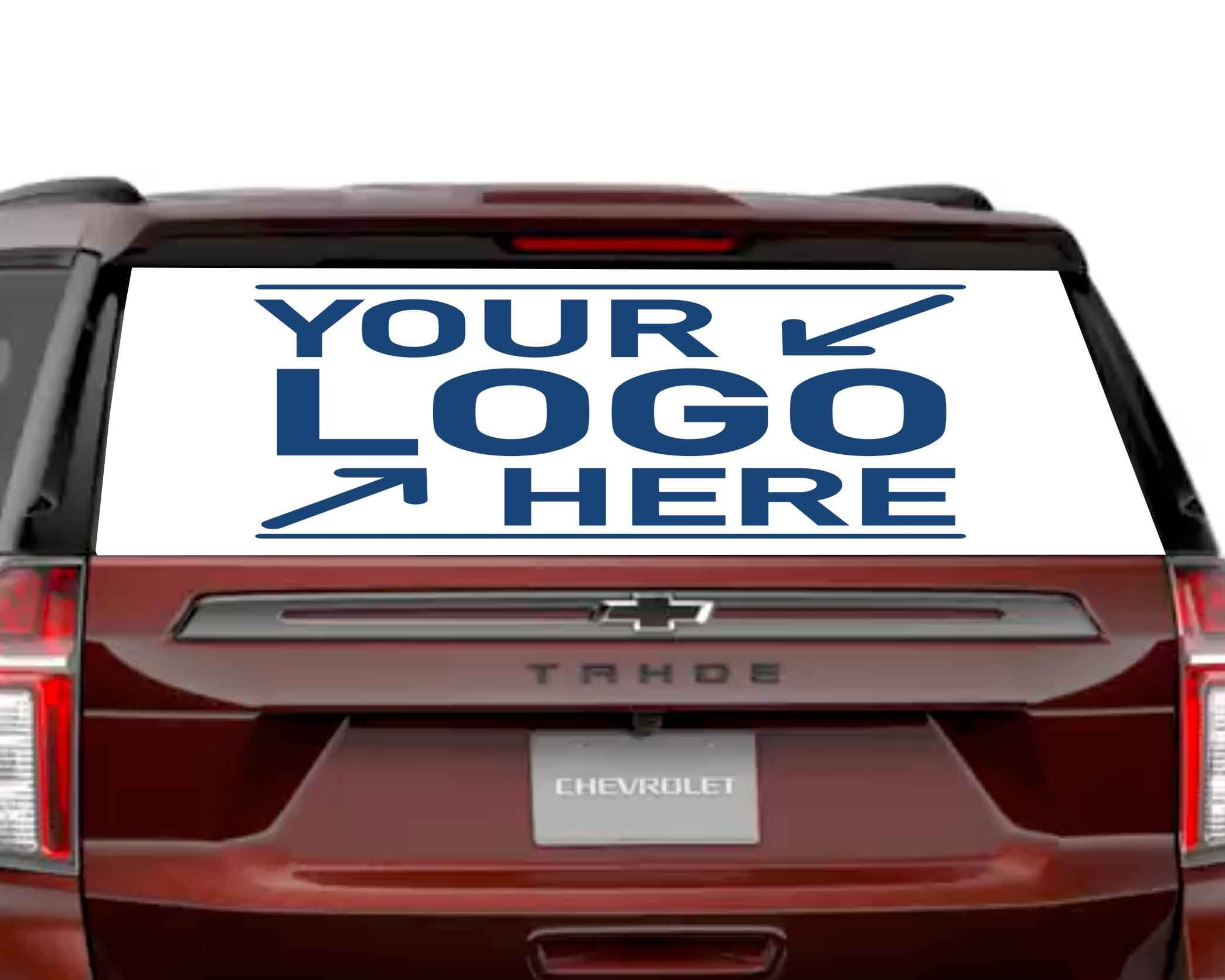 Custom Car Rear Window Graphics Full Color Printing Etsy