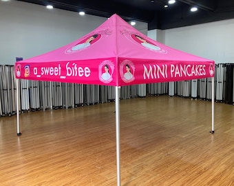 Custom canopy tent with logo, fast turnaround, Event Tent with full color print roof, Package with Aluminium frame, Side Wall, Backwall