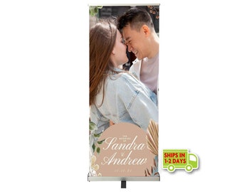 Elegant Wedding Rectangle Banner Stand - Personalize Your Own Event Display