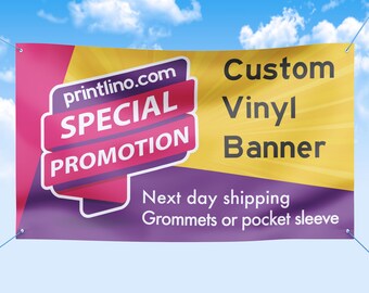 Custom Vinyl Banner | Vinyl Banner printing | full color Vinyl Banner Printing | Next Day Production | all size like 4x 4x12ft