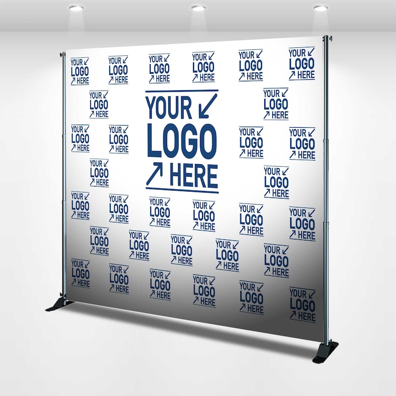 Stand Included Custom Event Backdrop Banner Business Logo - Etsy