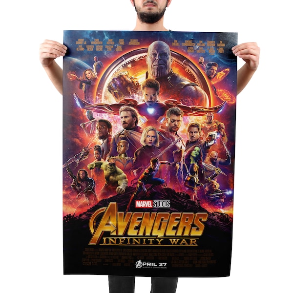 Avengers: Infinity War Movie Poster, Quality Glossy Print, Photo Wall Art  Marvel Sizes 12x18 16x24 24x36 27x40