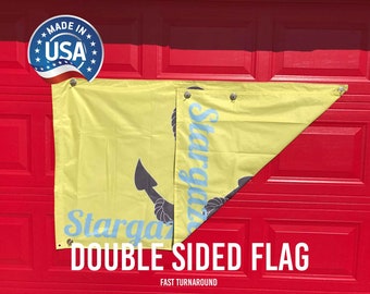 Double sided custom flag