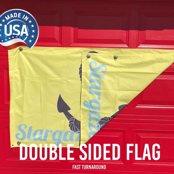 Double sided custom flag