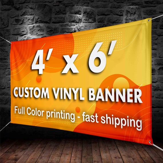 3' x 12' Full Color Custom Banner 13oz Vinyl Same Day Shipping 