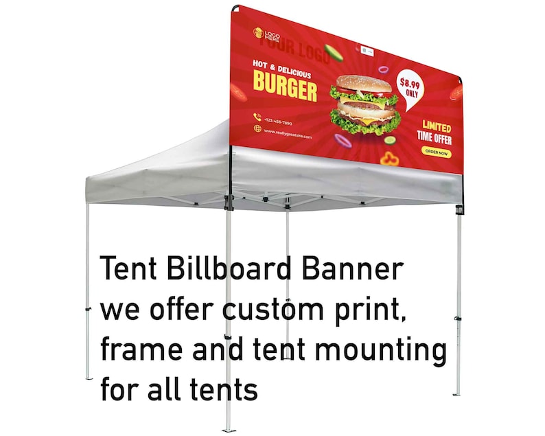 Custom Tent Billboard Banner Eyecatching 10x10 Canopy Etsy