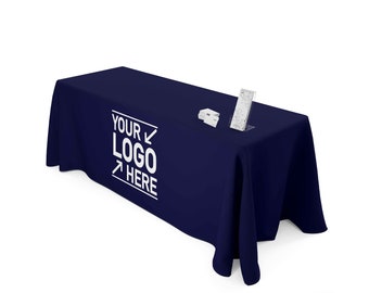 Custom Standard Table Cloth,  free online design, 4 sided full color printing with your logo and text
