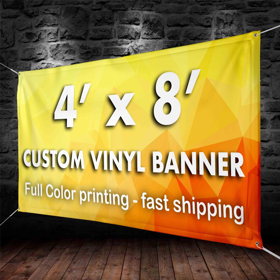 4x8' Custom Banners Vinyl Banner printing 13oz full Etsy