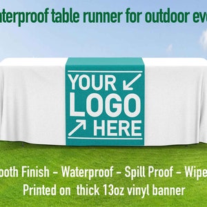 Custom Table Runner for outdoor | Table Overlay Banner | all-over print |  full color custom print |