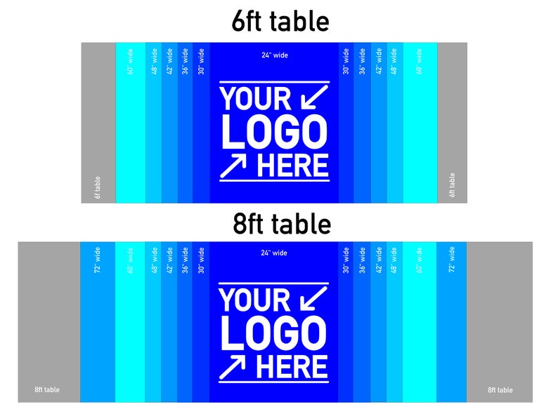 Custom Craft Fair Table Runner with rush next day printing, Promote your business, Multiple sizes and designs image 2