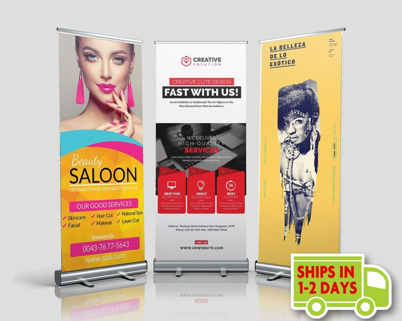 Retractable Banner Custom Roll up Banner Stand Pop up Banner - Etsy