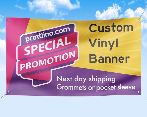 Custom Vinyl Banner Vinyl Banner Printing Full Color Vinyl | Etsy
