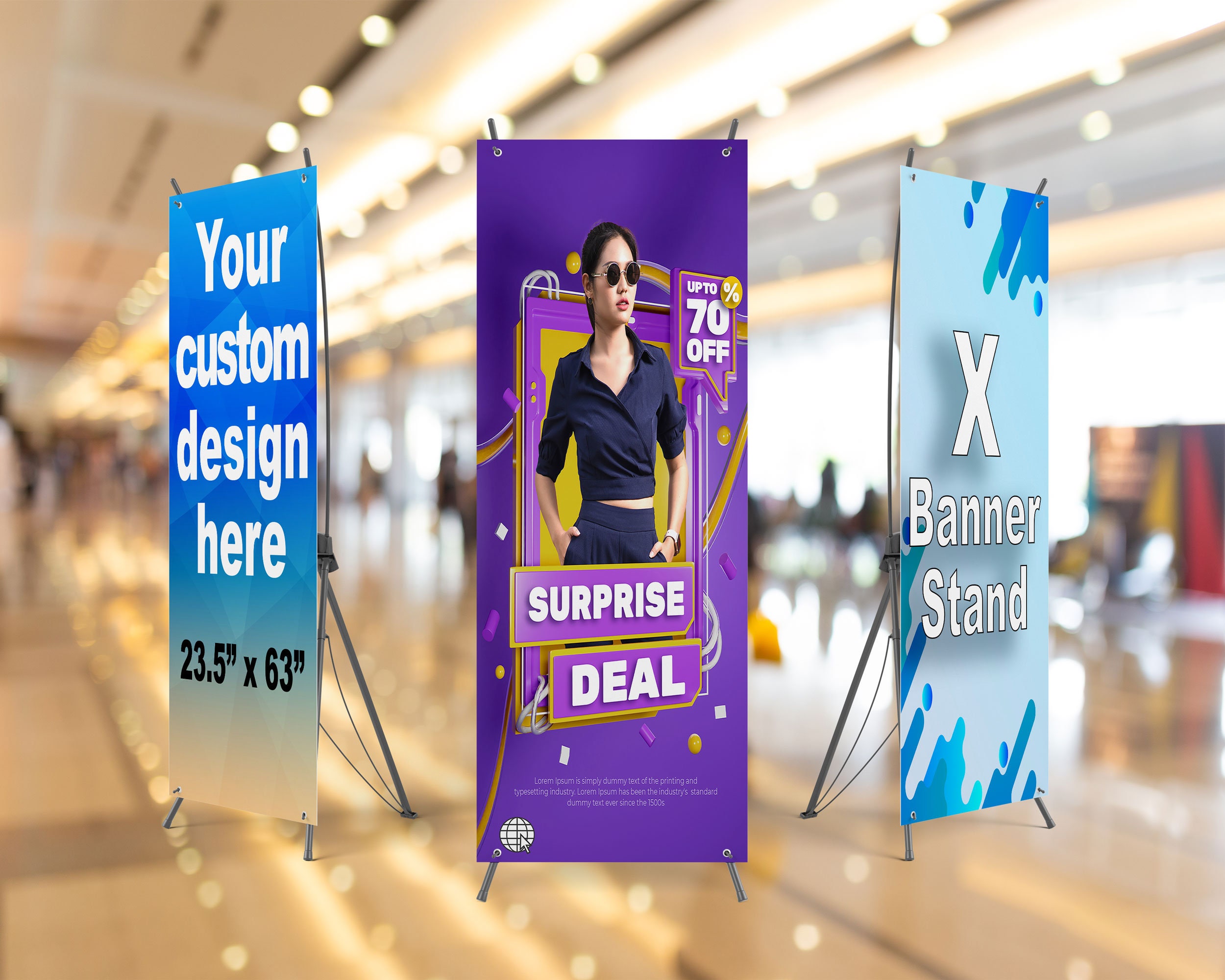 Custom Full Color Banner Stand Xstyle for Indoor/outdoor for Etsy