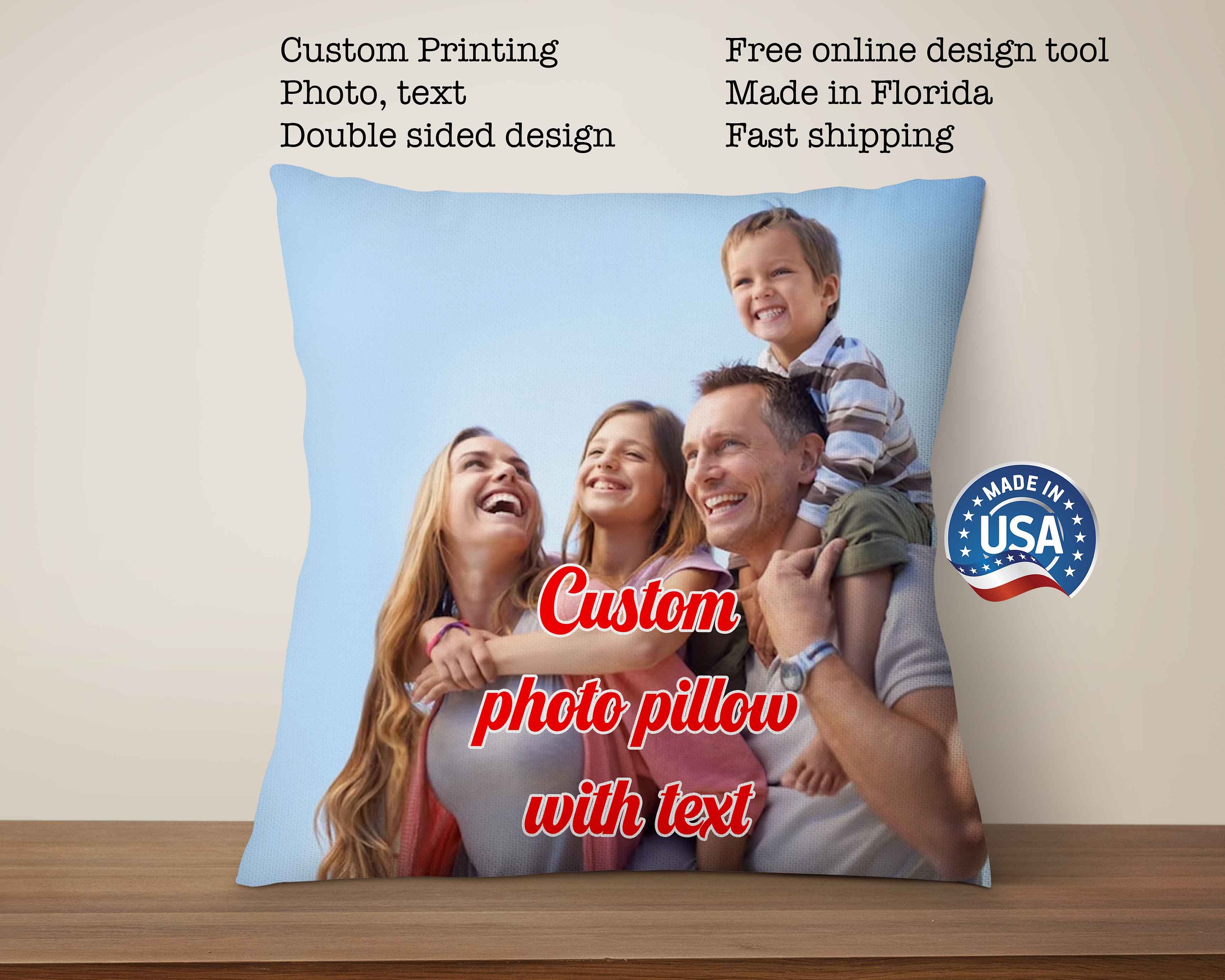 Custom Photo Pillow, Photo Pillow, Picture Pillow, Personalized Photo  Pillow, Pillow With Picture, Personalized Pillow With Photo 