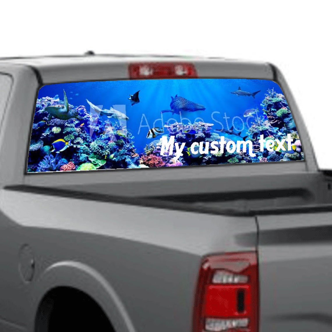 Custom Rear Window Graphics Full Color Printing Perforated Etsy