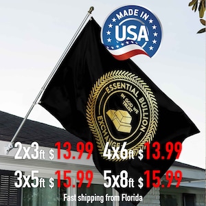 Custom Flag 3x5 ft, Personalized with Your Logo or Name, Made in USA - Durable, UV Resistant