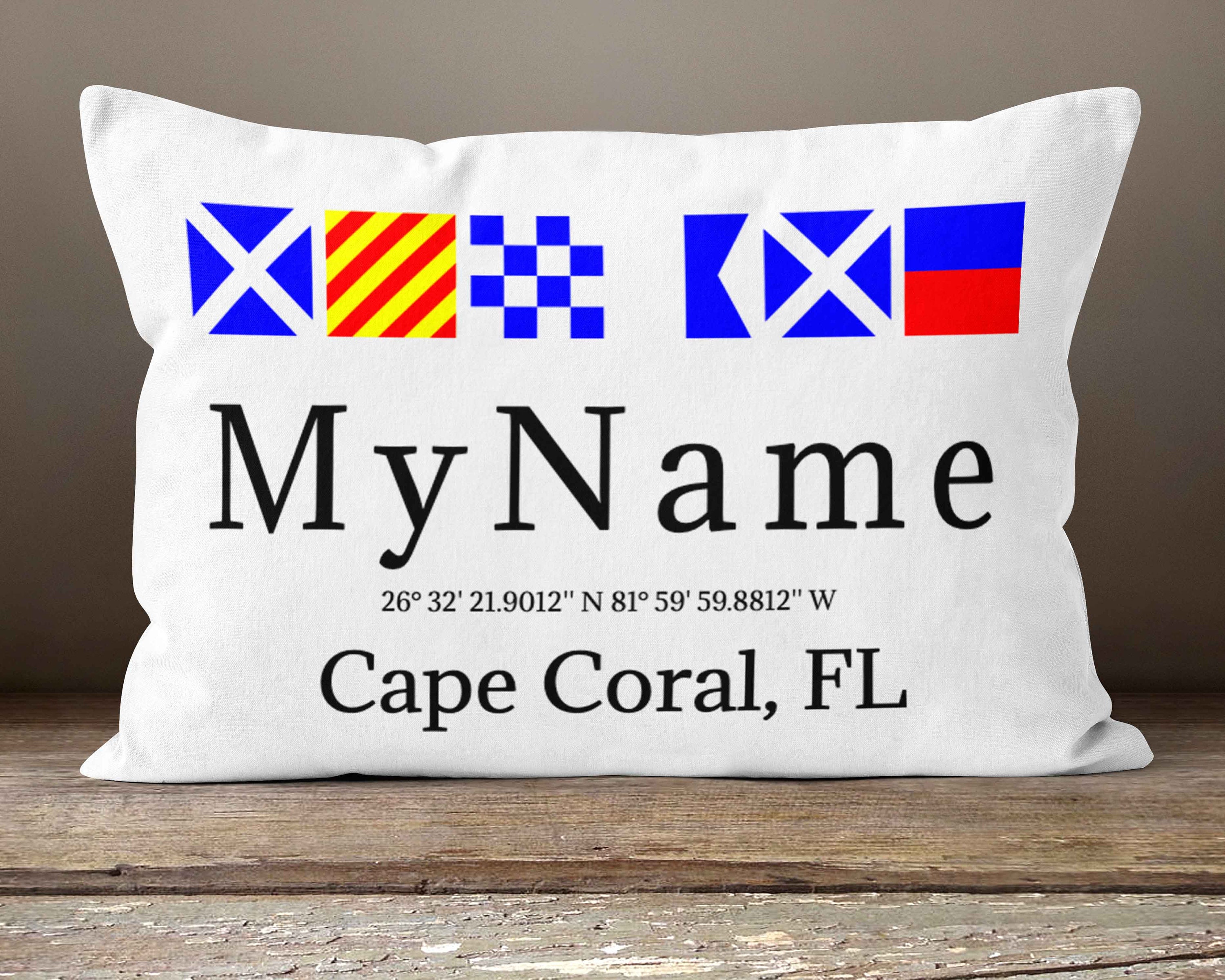 Nautical flag pillows cheap