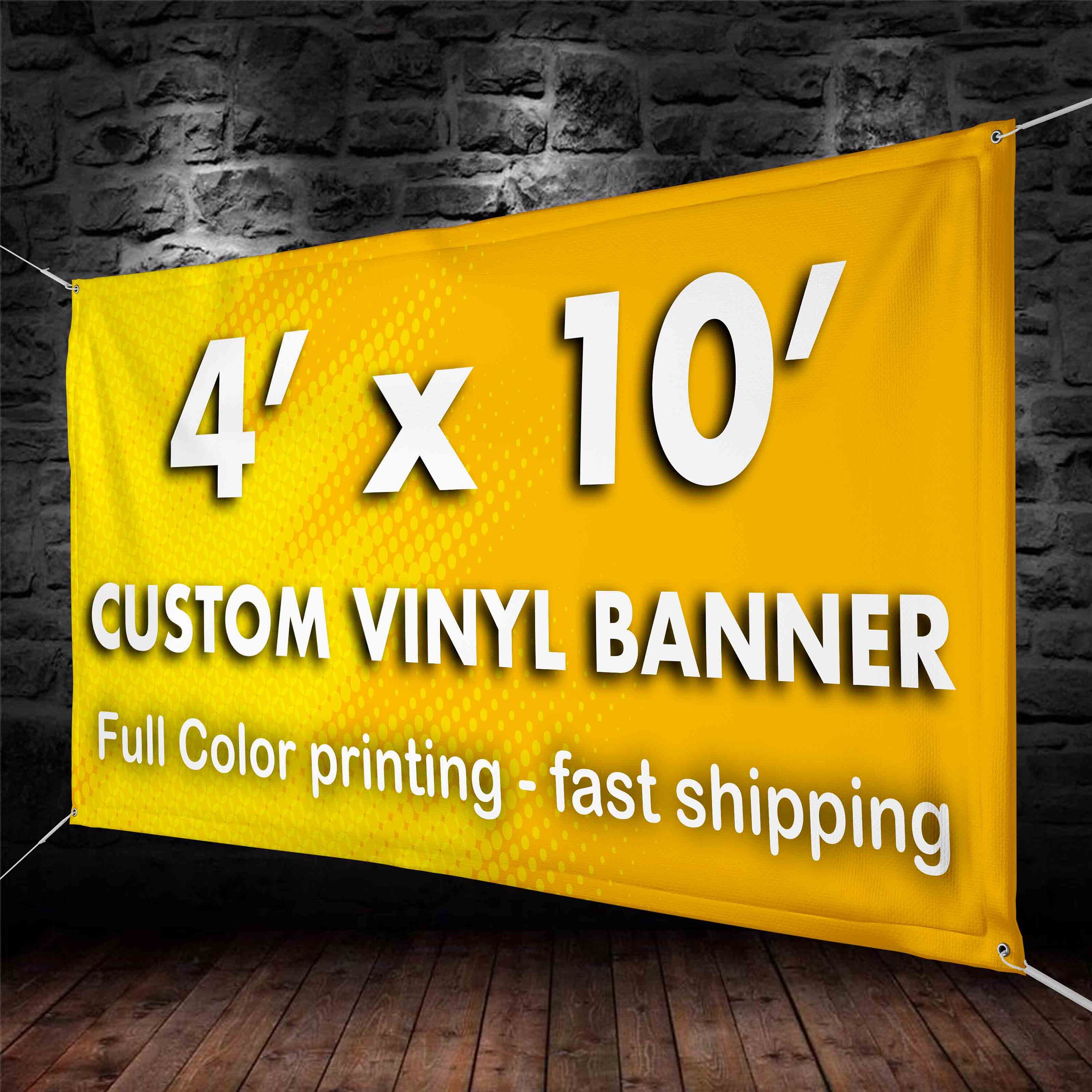 7 X 1 13oz Vinyl Free Grommets Free Graphic Design Full Color Custom Vinyl Banner 