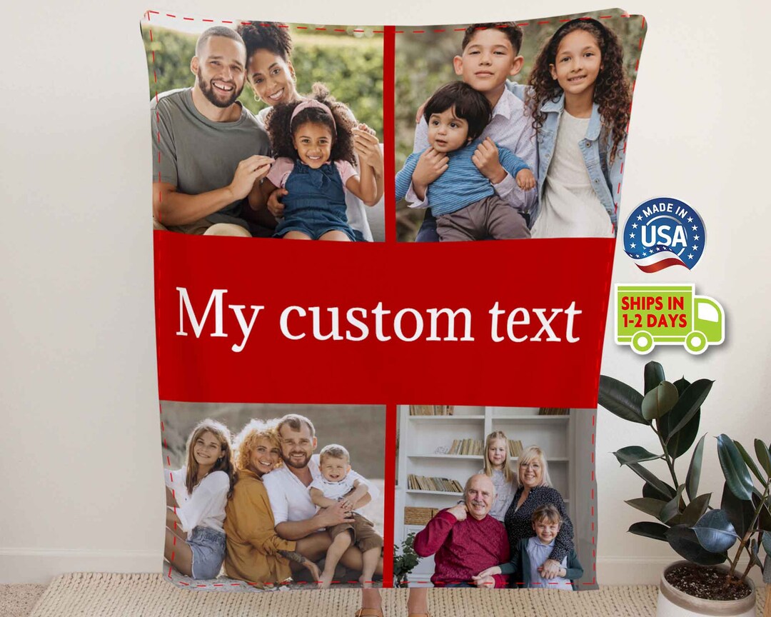 Personalized Photo Collage Blanket Custom Blanket With Photos Collage