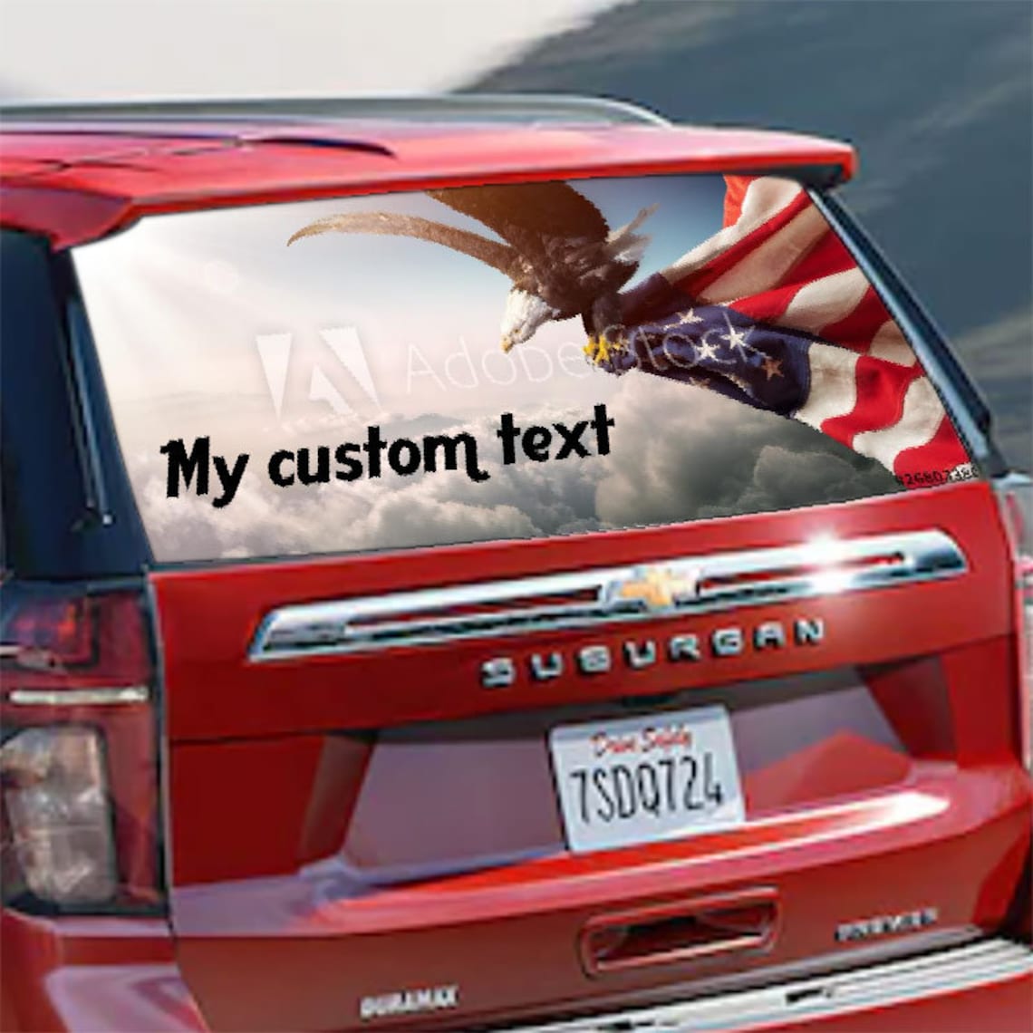 Custom Rear Window Graphics Full Color Printing Perforated Etsy