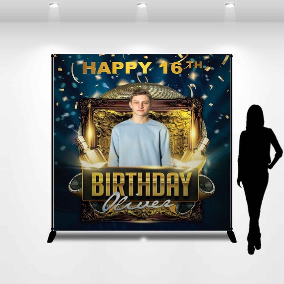 Custom Birthday Backdrop Birthday Banner Photo Birthday Etsy Schweiz