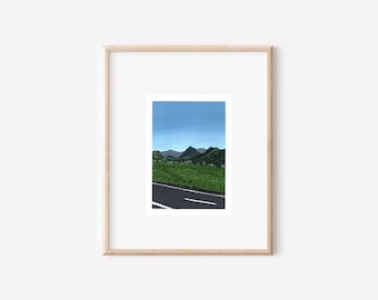 Mountain Gouache Painting Landscape Painting Nature Mountain Painting New Zealand Painting Gouache  Print titled "New Zealand Landscape"