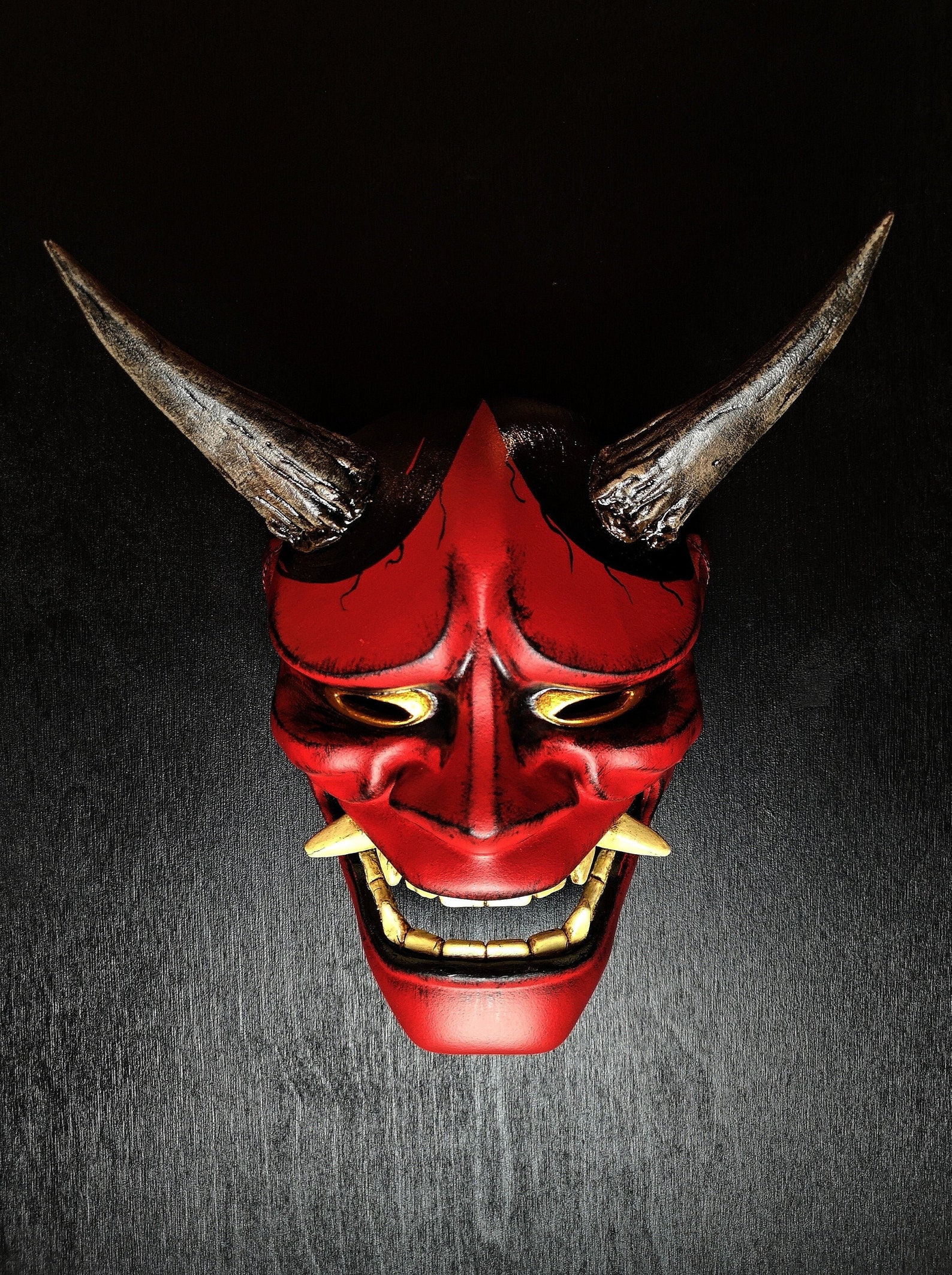 Japanese Red Hannya Mask Made to ORDER Traditional Samura Etsy